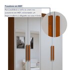 Guarda-roupa 4 Portas 2 Gavetas Zeus Com Espelho Frassino/off