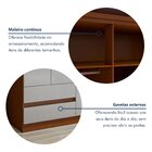 Guarda-roupa 4 Portas 2 Gavetas Zeus Com Espelho Frassino/off