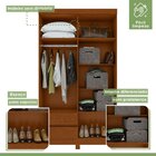 Guarda-roupa 4 Portas 2 Gavetas Zeus Com Pés