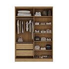 Guarda-roupa 4 Portas, 2 Mdf E 2 Reflecta Ravi Olmo Italiano