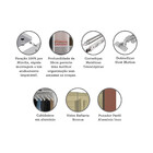 Guarda Roupa 4 Portas 3 Gavetas 159,2 Cm Com Vidro Reflecta B