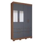 Guarda Roupa 4 Portas 3 Gavetas 1 Basculante Com Espelho 100%