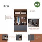 Guarda Roupa 4 Portas 3 Gavetas 1 Basculante Com Espelho 100%