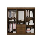 Guarda Roupa 4 Portas 3 Gavetas Belém Brauna