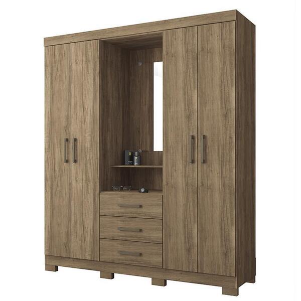 Guarda Roupa 4 Portas 3 Gavetas Caiobá 4.3 - Pr Móveis