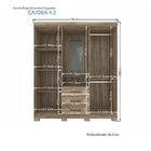 Guarda Roupa 4 Portas 3 Gavetas Caiobá 4.3 - Pr Móveis