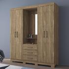 Guarda Roupa 4 Portas 3 Gavetas Caiobá 4.3 - Pr Móveis