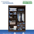 Guarda-roupa 4 Portas 3 Gavetas Com Espelho Com Pés New Malib