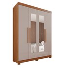 Guarda-roupa 4 Portas 3 Gavetas Com Espelho Com Pés New Malib