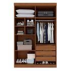 Guarda-roupa 4 Portas 3 Gavetas Com Espelho New Malibu Espres