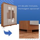 Guarda-roupa 4 Portas 3 Gavetas Com Espelho New Malibu Espres