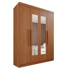 Guarda-roupa 4 Portas 3 Gavetas Com Espelho New Malibu Espres