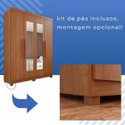 Guarda-roupa 4 Portas 3 Gavetas Com Espelho New Malibu Espres