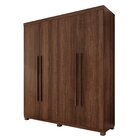 Guarda-roupa 4 Portas 3 Gavetas Com Pés Fenix Espresso Móveis