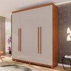 Guarda-roupa 4 Portas 3 Gavetas Com Pés Fenix Espresso Móveis