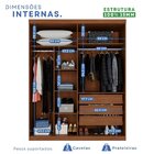 Guarda-roupa 4 Portas 3 Gavetas Fenix Espresso Móveis Cinamomo