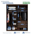 Guarda-roupa 4 Portas 3 Gavetas Fenix Espresso Móveis Imbuia