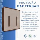 Guarda-roupa 4 Portas 3 Gavetas Fenix Espresso Móveis Imbuia