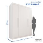 Guarda-roupa 4 Portas 3 Gavetas New Malibu Espresso Móveis Br