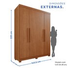 Guarda-roupa 4 Portas 3 Gavetas New Malibu Espresso Móveis Ci