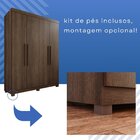 Guarda-roupa 4 Portas 3 Gavetas New Malibu Espresso Móveis Im