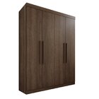 Guarda-roupa 4 Portas 3 Gavetas New Malibu Espresso Móveis Im