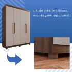 Guarda-roupa 4 Portas 3 Gavetas New Malibu Espresso Móveis Im