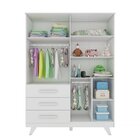 Guarda Roupa 4 Portas 3 Gavetas Retro Móveis Peroba