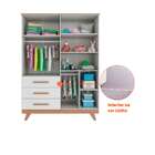 Guarda Roupa 4 Portas 3 Gavetas Retro Móveis Peroba