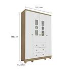 Guarda Roupa 4 Portas 3 Gavetas Tedy Peroba