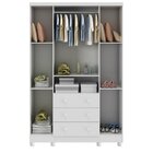 Guarda Roupa 4 Portas 3 Gavetas Tedy Peroba