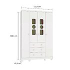 Guarda Roupa 4 Portas 3 Gavetas Tedy Peroba