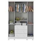 Guarda Roupa 4 Portas 3 Gavetas Tedy Peroba