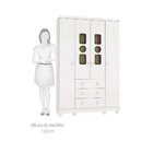 Guarda Roupa 4 Portas 3 Gavetas Tedy Peroba
