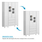 Guarda Roupa 4 Portas 3 Gavetas Uli New Móveis Peroba