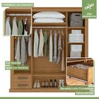 Guarda Roupa 4 Portas 4 Gavetas 217,5x198,8cm Rustic Clean Mó