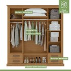 Guarda Roupa 4 Portas 4 Gavetas 217,5x198,8cm Rustic Clean Mó