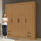 Guarda Roupa 4 Portas 4 Gavetas 217,5x198,8cm Rustic Clean Mó