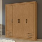 Guarda Roupa 4 Portas 4 Gavetas 217,5x198,8cm Rustic Clean Mó