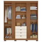 Guarda-roupa 4 Portas 4 Gavetas Com Espelho E Pés Mdp Aurora