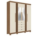 Guarda-roupa 4 Portas 4 Gavetas Com Espelho E Pés Mdp Aurora