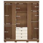 Guarda-roupa 4 Portas 4 Gavetas Com Espelho E Pés Mdp Aurora