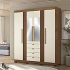 Guarda-roupa 4 Portas 4 Gavetas Com Espelho E Pés Mdp Aurora