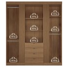 Guarda-roupa 4 Portas 4 Gavetas Com Espelho Mdp Aurora Jatoba