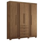 Guarda-roupa 4 Portas 4 Gavetas Com Pés Mdp Aurora Jatoba