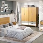 Guarda-roupa 4 Portas 4 Gavetas Em Madeira Maciça Linha Nórdi