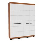 Guarda Roupa 4 Portas 4 Gavetas Lisboa Branco/cinza