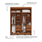 Guarda Roupa 4 Portas 4 Gavetas Lisboa Branco/cinza