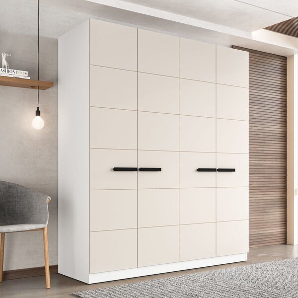 Guarda Roupa 4 Portas 4 Gavetas Lisboa Branco/creme