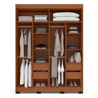 Guarda Roupa 4 Portas 4 Gavetas Lisboa Freijo/creme